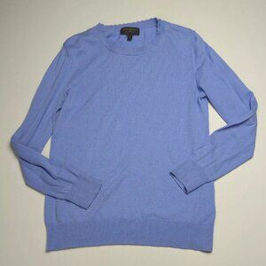 Banana Republic Womens Small S Blue Premium Luxe Yarn Sweater Cashmere Blend